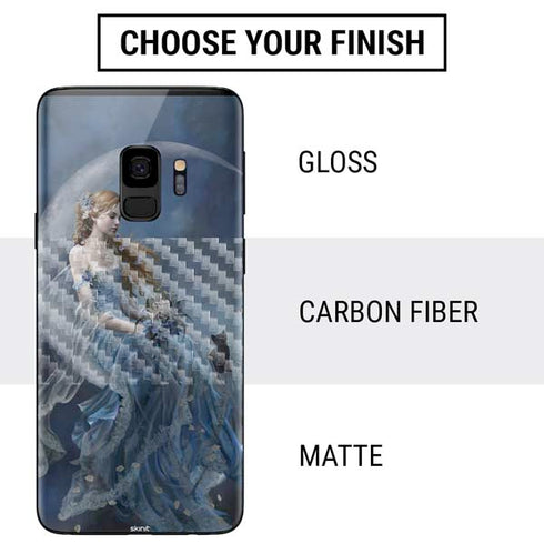 Fairy with Black Cat Sitting on Moon by Nene Thomas Galaxy S9 Skin